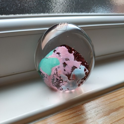 Mdina glass paperweight - mdina,