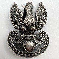 Genuine WW2 Poland Polish Army In Exile Cap Badge