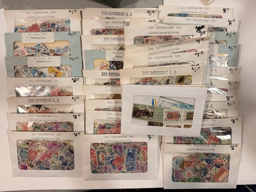 Vintage stamp dealer stock - us,