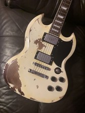 relic custom SG style guitar heavy relic awesome sound