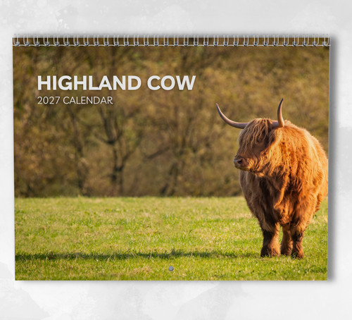Highland cow calendar - calendar, 2027