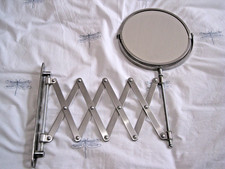 IKEA FRACK Extendable Shaving Mirror, S/Steel Round Standard & Magnifying Mirror