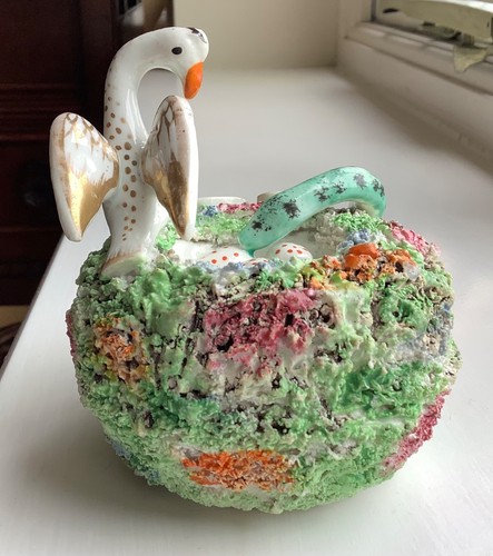 Victorian staffordshire birds - victorian,