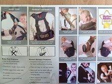 Bush Baby baby carrier from 3.5kg - max 9.0kg (0-12 months) black w red/white