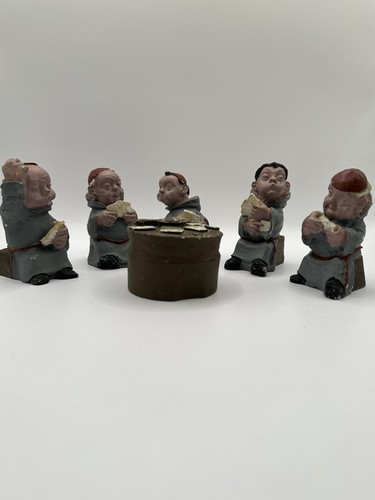 Vintage monks playing cards - monks,