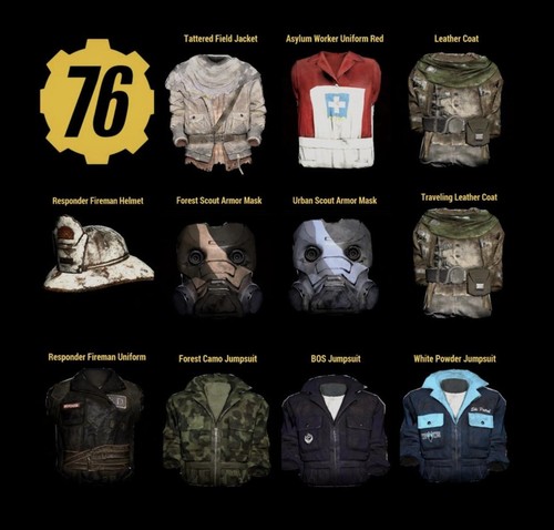 Fallout76 10x rare apparel - 10x,