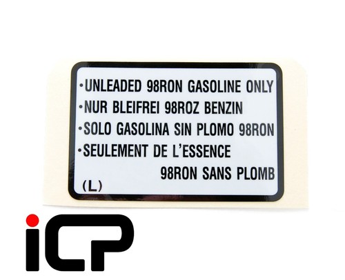 Genuine fuel octane warning - genuine,