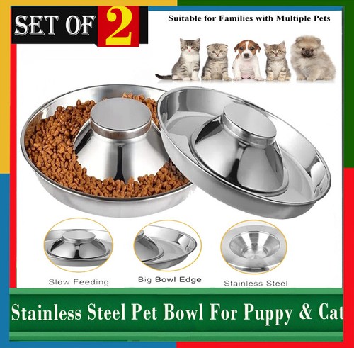 2pcs stainless steel pet bowl - pet,