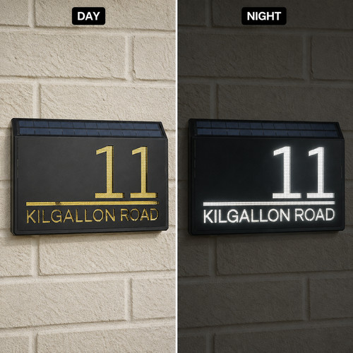 Personalised door number sign - personalised,