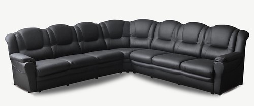 Large leather corner sofa - leather,