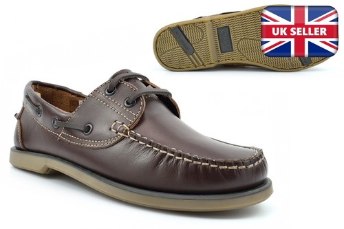 Mens boat shoes brown leather - mens,