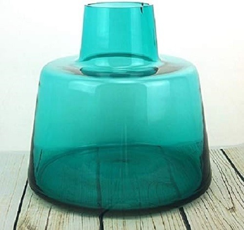 Glass round square vase
