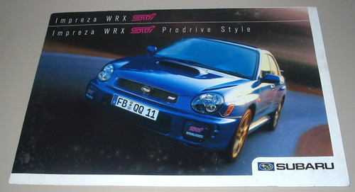 Auto prospekt subaru impreza - prospekt,