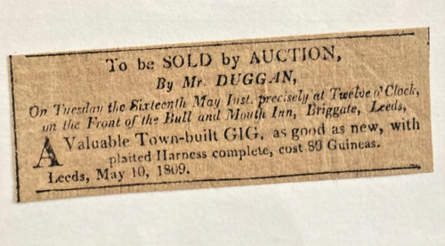 Antique 1809 leeds newspaper - antique,