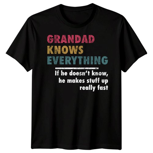 Men grandad knows everything - grandad,