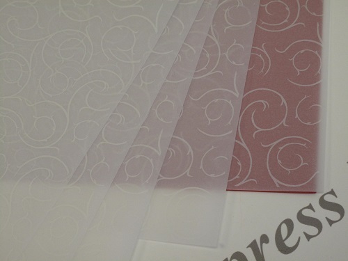 Printed vellum paper white - printed,