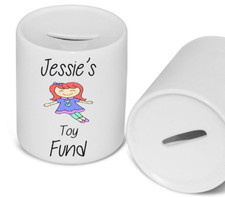Girl's Personalised Toy Fund Money Box