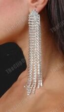 CLIP ON 5.5" very long CRYSTAL