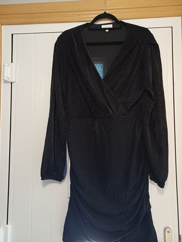 Ladies black shimmer dress - ladies,