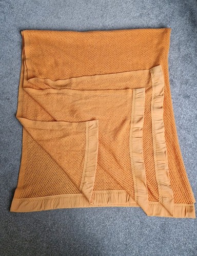 Genuine vintage orange blanket - genuine,