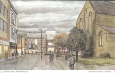 MIDDLESBROUGH, LINTHORPE STREET By Robert Larkman, Art - Vintage POSTCARD