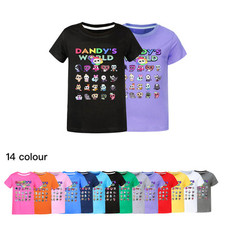 Boys Girls Dandy's World T-Shirt Kids Casual Cotton Summer Short Sleeve Tee Tops