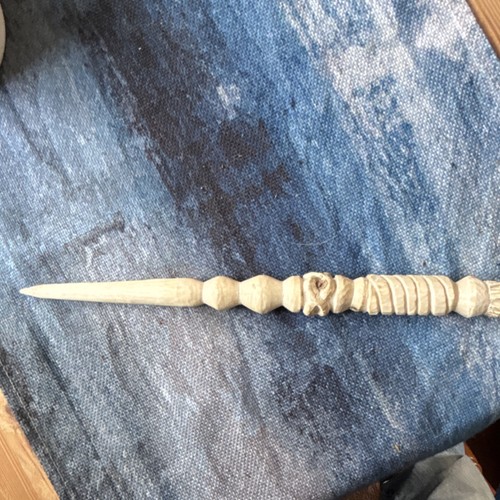 Holly wood wand carved design - holly,