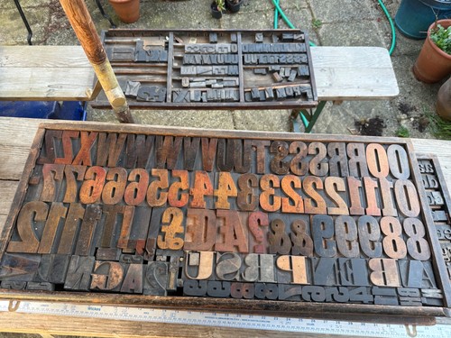Four trays vintage - trays, of