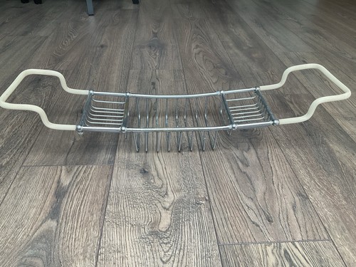 Vintage chrome over bath caddy - chrome,