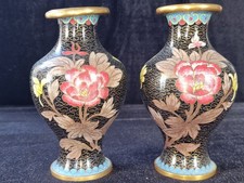 A beautiful pair of cloisonne