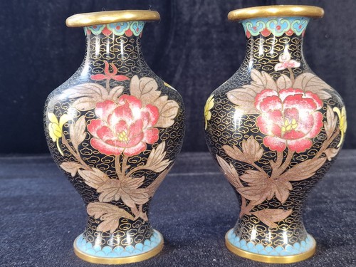Beautiful pair cloisonne - a,