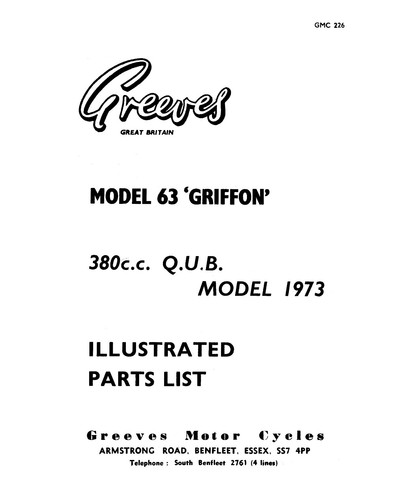 Greeves griffon 63 - greeves, 'griffon'