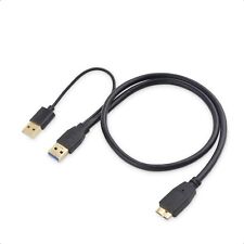 USB DUAL POWER CABLE CORD FOR