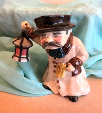 Roy Kirkham Toby Jug Night Watchman hand made Staffordshire 18cm tall