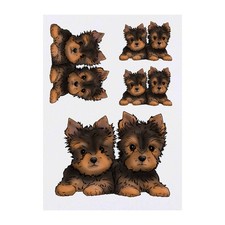 4 x 'Yorkie Puppies' Temporary