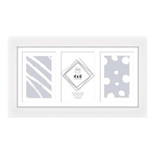 White Triple Photo Frame 4x6