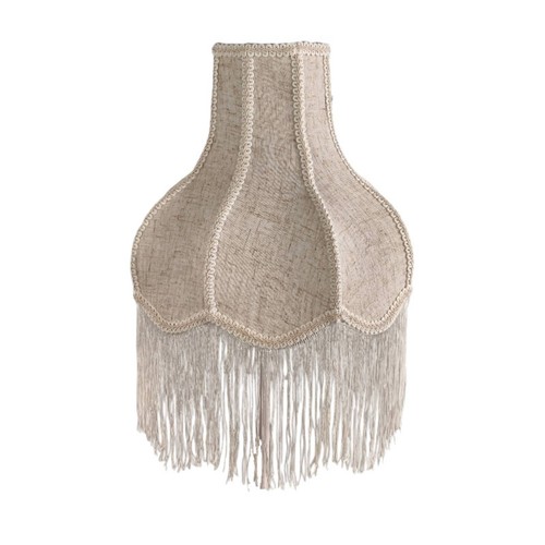 Lamp shade with fringe trim - shade,