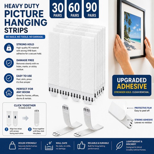 Picture hanging strips heavy - picture,
