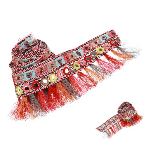 Yard ethnic red - ethnic, jacquard