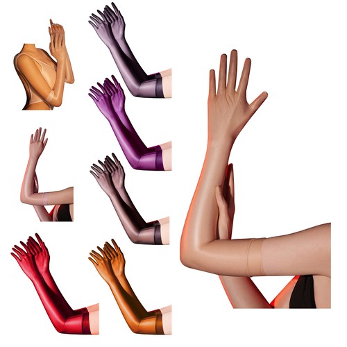 Womens long glove evening - womens,