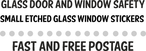 Window glass safety sticker - window,