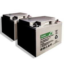 PAIR OF LUCAS 12V 50AH (replaces 40ah & 42ah) Mobility Scooter Batteries V