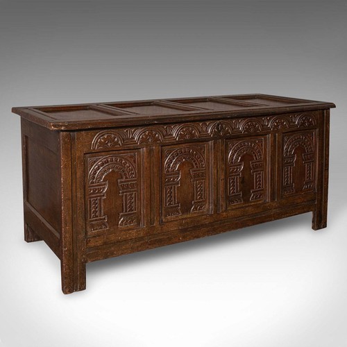 Large antique coffer english - antique, coffer,