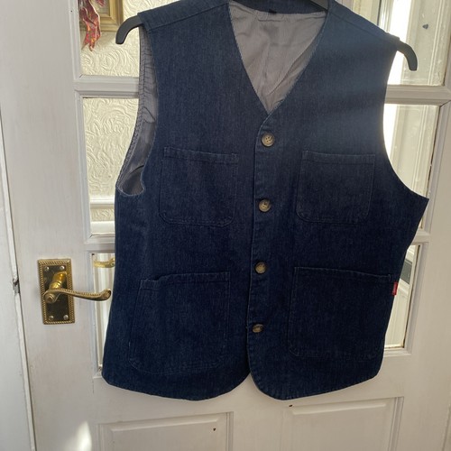 Denim waistcoat with pockets - denim, &