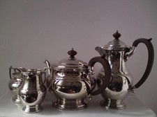1950s Adie Brothers Ltd Silver Plate EPNS AI Tea Coffee Pot 4 Piece Set