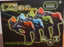 Strike Laser Tag 4-Player Battle Pack Original Box with Instructions
