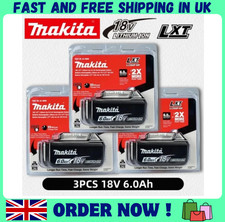 3x Makita 18V 6.0Ah Original