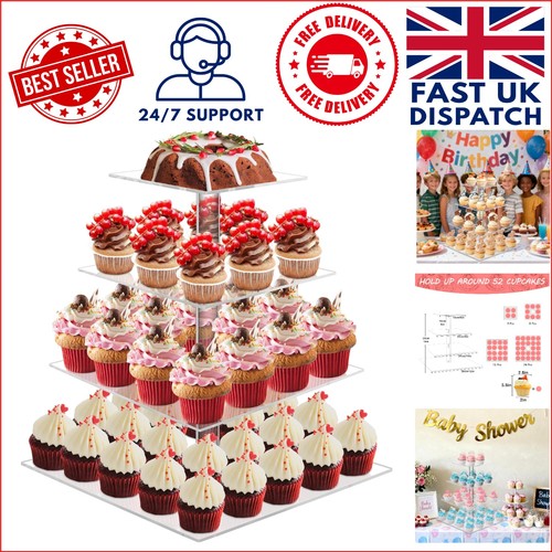 Elegant tier acrylic - 4, cupcake