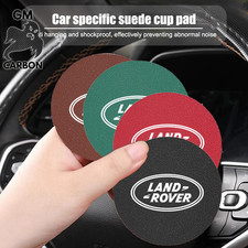 2 x LAND ROVER Carbon Cup Holder Coaster Mats Car Evoque Freelander Discovery