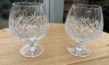 Pair cut crystal brandy - pair,